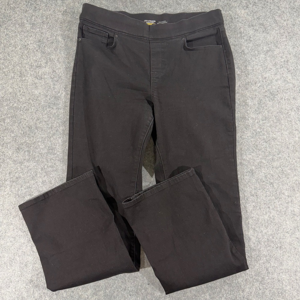 Levi Strauss Signature Gold Totally Shaping Pull On Bootcut Jeans Black 12M‎ W31